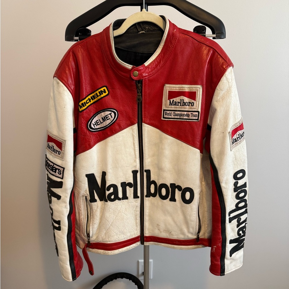 MARLBORO RACING GENUINE LEATHER JACKET